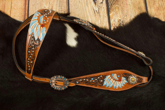 Limited Edition Westerntrense im Indianerdesign, Häuptlingsfedern, punziert